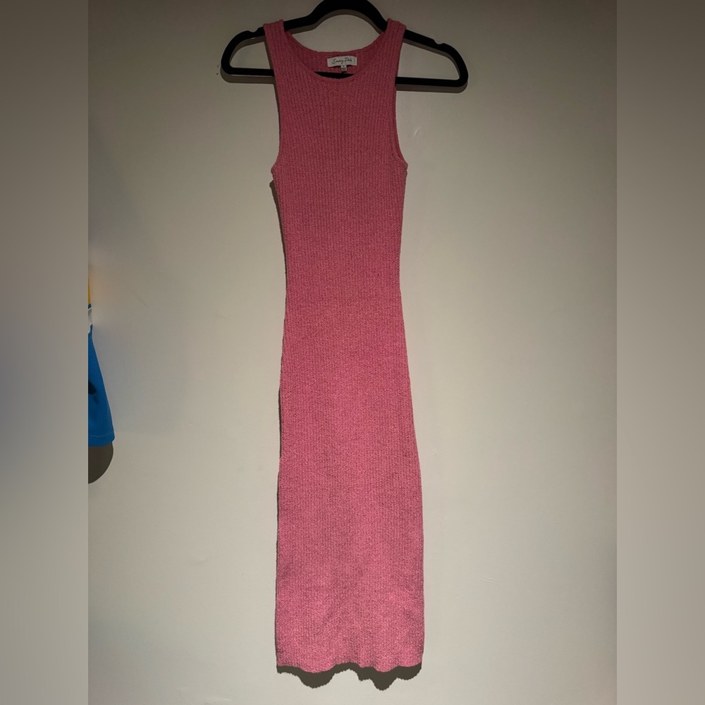 Emory Park Pink Knit Midi Dress